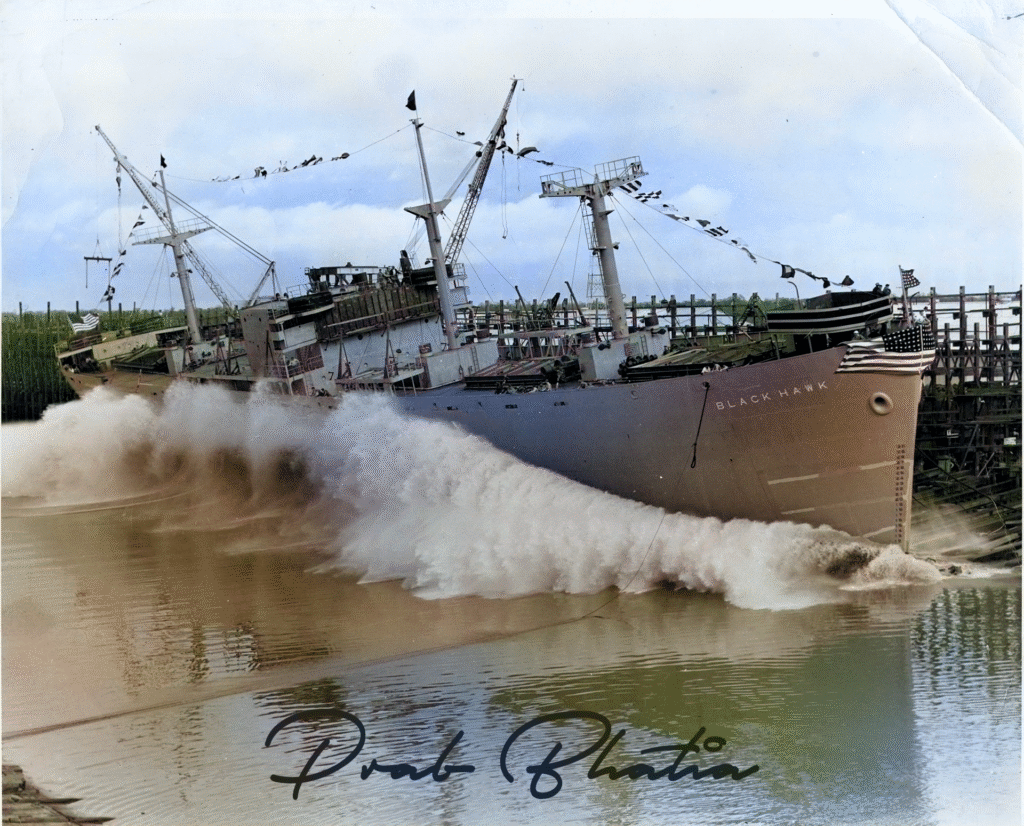 Launching of a Liberty Ship